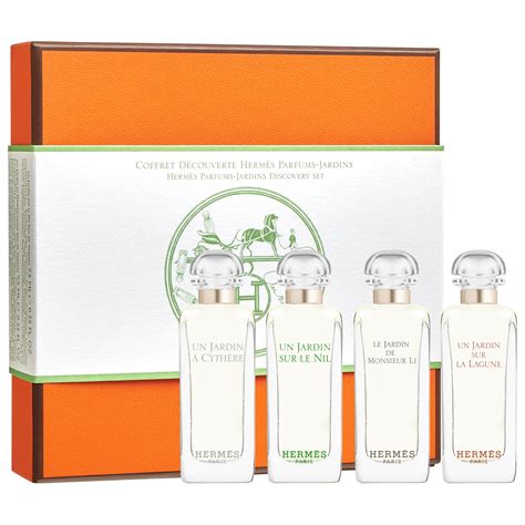 hermes mediterranean garden perfume|hermes parfums jardins discovery set.